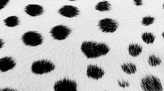 Close-up view of a dalmatian-like fur pattern