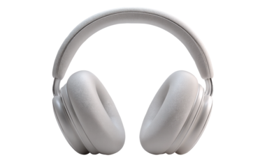 Headphones illustration showing soft padded cushions ergonomic design and professional audio accessory isolated on transparent background PNG