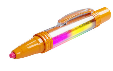 Naklejka premium Highlighter marker illustration showing translucent cap sleek body and professional office supply design isolated on transparent background PNG