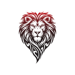 Animal Tribal Tattoo Lion design vector simple and modern