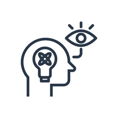 Visionary Leadership and Innovation Idea Outline Icon Vector
