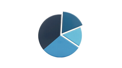 Fototapeta premium 3D Colorful 3D Pie Chart on Transparent Background