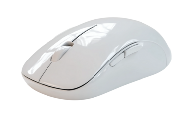 Close-up view of ergonomic mouse highlighting sleek form, functional buttons, and professional office use isolated on transparent background PNG