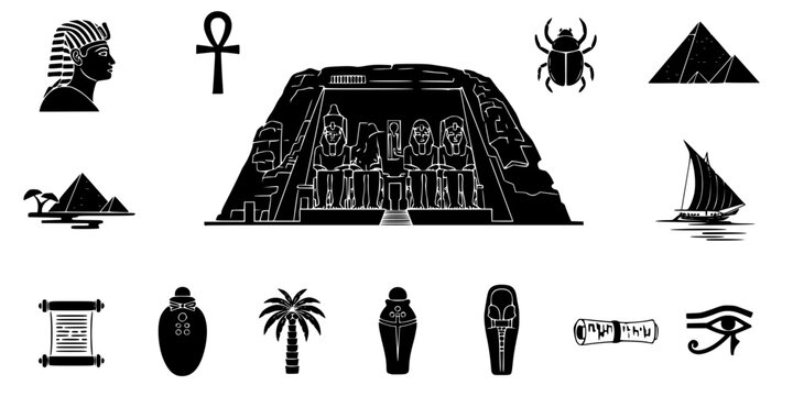 Abu Simbel Temple Ramses II Monument Silhouette