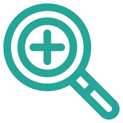 Fototapeta premium Flat Colored Zoom In Icon Set in Outline and Solid Style for Interface Navigation