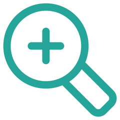 Fototapeta premium Flat Colored Zoom In Icon Set in Outline and Solid Style for Interface Navigation