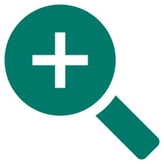 Fototapeta premium Flat Colored Zoom In Icon Set in Outline and Solid Style for Interface Navigation