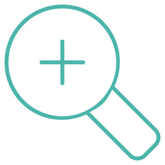 Obraz premium Flat Colored Zoom In Icon Set in Outline and Solid Style for Interface Navigation