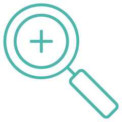 Fototapeta premium Flat Colored Zoom In Icon Set in Outline and Solid Style for Interface Navigation