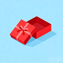 red gift box with ribbon