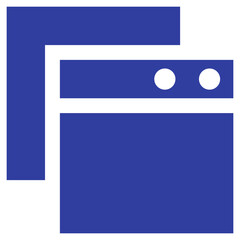 Fototapeta premium Flat Colored Tab Icon for Interface Navigation and Window Management
