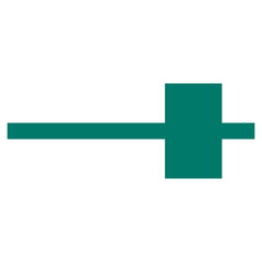 Obraz premium Flat Colored Slider Icon for Interface Control and Range Adjustment