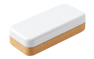 Minimal eraser design featuring smooth rubber material precise shaping and professional visual realism isolated on transparent background PNG