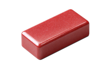 Realistic eraser illustration showing detailed rubber texture beveled edges and refined product clarity isolated on transparent background PNG