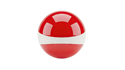 Red and White Egg Shape Object on transparent background