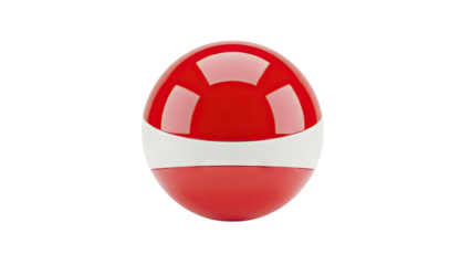 Red and White Egg Shape Object on transparent background