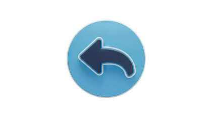 Reply arrow icon on transparent background