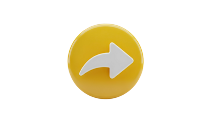 3D Share Icon with Arrow on transparent background