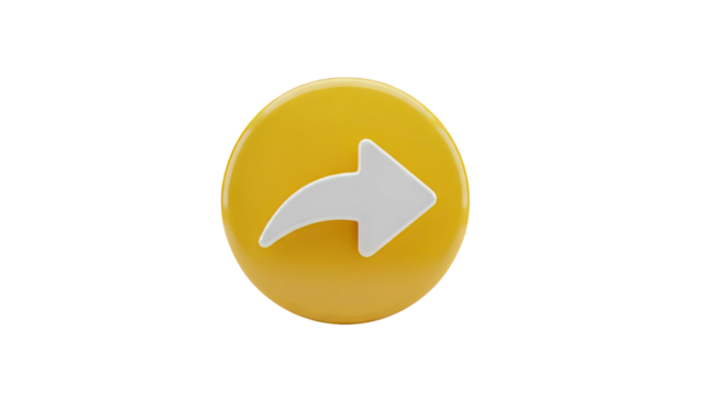 3D Share Icon with Arrow on transparent background - Powered by Adobe