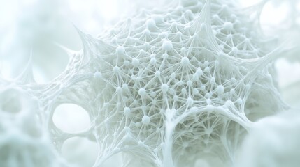 Abstract cellular structure, scientific background, futuristic design, potential for medical or scientific illustration