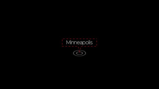 minneapolis location pin animation with dashed outline and ripple wave.