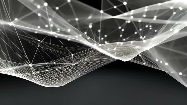 Abstract digital network connection background with glowing lines and dots, symbolizing technology and data communication.