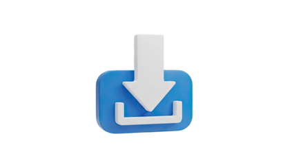 Download icon on transparent background