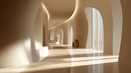 Fototapeta premium Cloud Dancer Interior Design Trends 2026 Modern Architecture Colour of the Year 2026