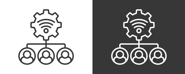 Connectivity Icon Set Vector Collection Isolated In Black And White