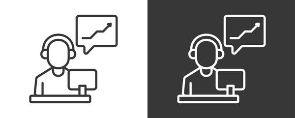 Support Icon Set Vector Collection Isolated In Black And White