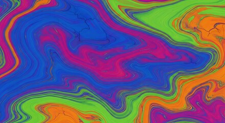 Vibrant colorful abstract swirling pattern background.