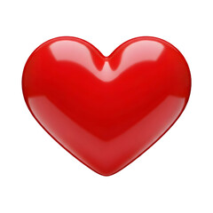 Fototapeta premium Red heart icon isolated on transparent background