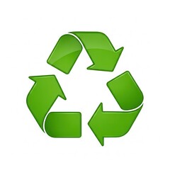 Fototapeta premium Green recycling symbol: a visual metaphor for global sustainability efforts