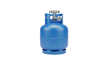 Blue gas cylinder transparent background