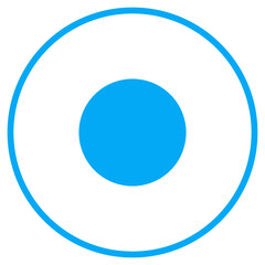 Flat Colored Radio Button Icon for Interface Selection