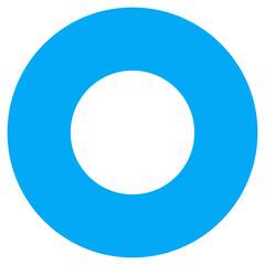 Flat Colored Radio Button Icon for Interface Selection