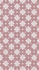 Intricate ethnic floral motifs form a beautiful geometric array.