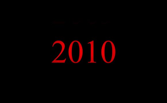 Dynamic scrolling progression timeline animation of 2000 to 2010 years on a 4k black background. Scrolling Timeline 2010 Text Animation on Black Background
