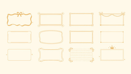 Elegant gold frame designs for luxury presentations and branding