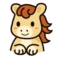 horse mascot half body, zodiac horse, year of the horse, lunar new year mascot, chinese new year character