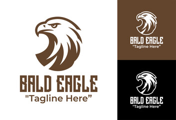 Bald Eagle Logo Modern Minimalist Animal Brand Mark