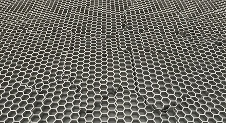 Abstract honeycomb pattern textured surface repeating geometric design