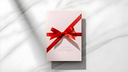 white gift box with ribbon
