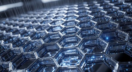 Abstract honeycomb structure illustrating network and connectivity