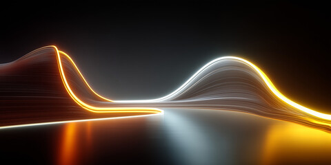 abstract waves background with colorful curve