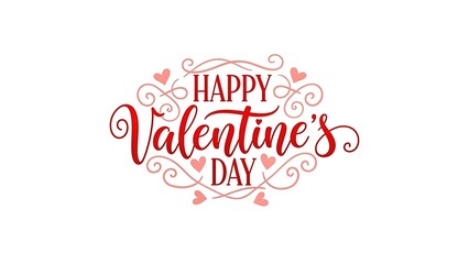 Happy valentine's day greeting with heart decorations