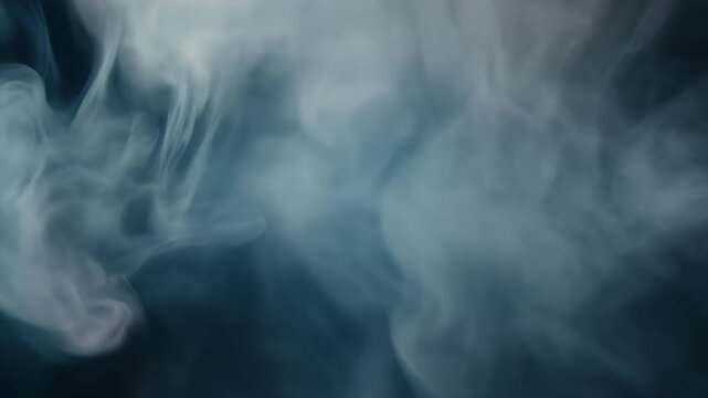 Elegant Dolly Through Ethereal Iridescent Smoke Revealing Swirling Indigo Silver Patterns and Profound Fluid Mystery
