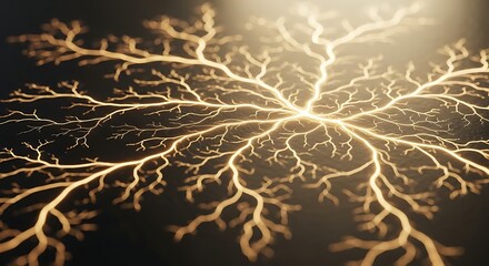 Abstract illustration of energy field radiating outwards on a dark background