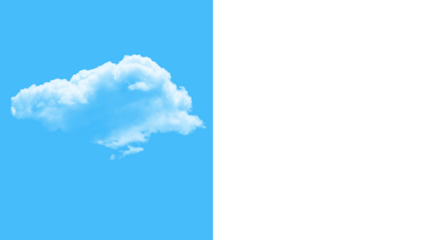 Fluffy cumulus cloud floating serenely in the sky, perfect for adding depth and texture to your designs, conveying hope, peace, and freedom visually