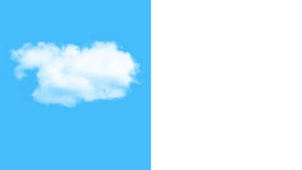 Fluffy white cloud floating peacefully, perfect for adding a serene touch to your designs or enhancing weather visualizations, dreamy atmosphere, soft light